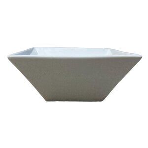 Square Serving Bowl Katie Brown White Ceramic 9" X 9"